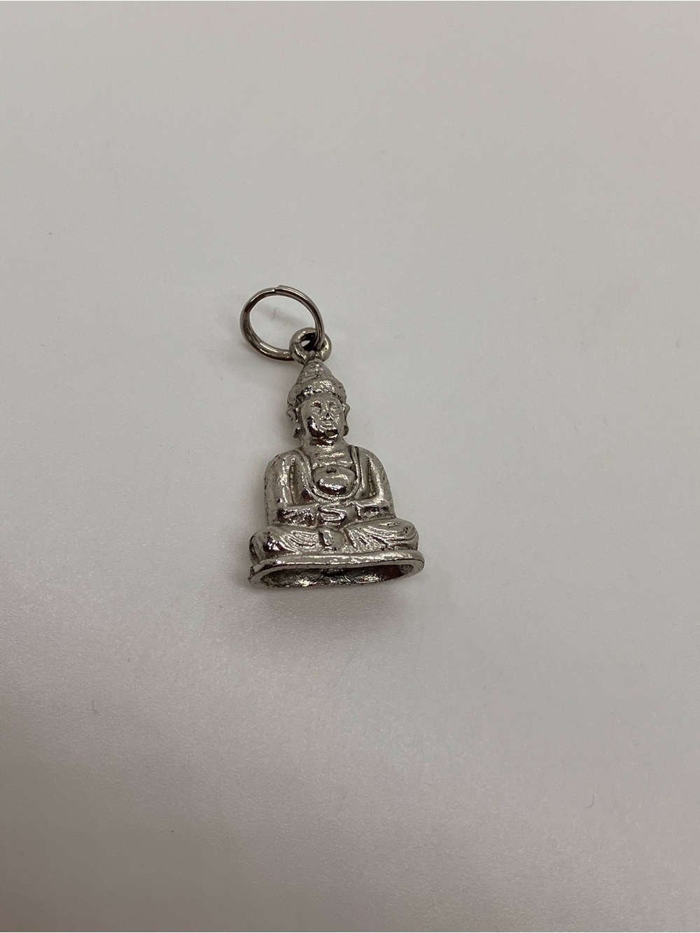 Vtg 925 Meditating Buddha Spiritual Meditation Charm Sterling Silver